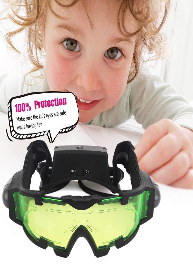 AGM Kids Night Vision Goggles, Adjustable Spy Gear Night Mission Goggles with Flip-Out Lights Green Lens - Image 2